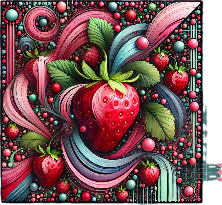 strawberry and inference imagery